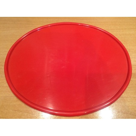 Portanúmeros ovalado rojo