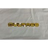 Adhesivo Bultaco amarillo/ negro 145mm