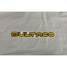 Adhesivo Bultaco amarillo/ negro 145mm