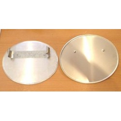 Portanúmeros ovalado en aluminio con soporte