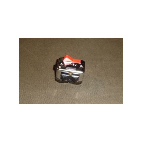 Conmutador cromo clásico rojo